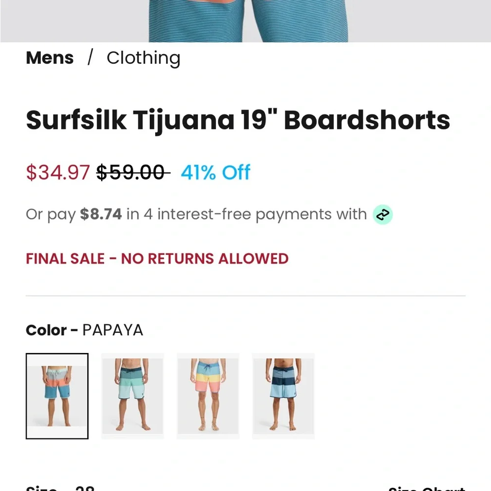 Quiksilver Surfsilk Tijuana 19” Boardshorts Striped Preppy Coastal Vacation📐31